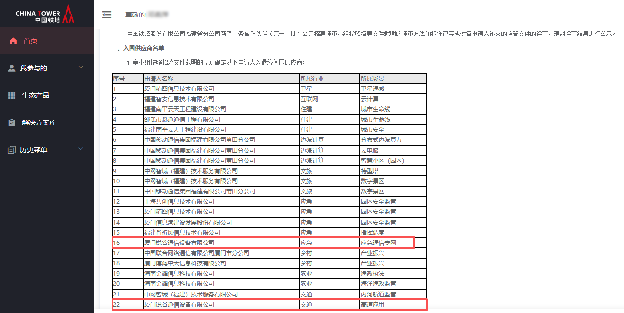 中國鐵塔中標